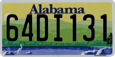 AL license plate 64DI131