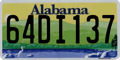 AL license plate 64DI137