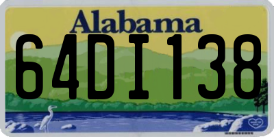 AL license plate 64DI138