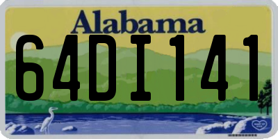 AL license plate 64DI141