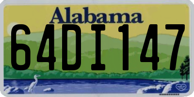 AL license plate 64DI147