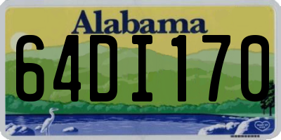 AL license plate 64DI170