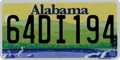 AL license plate 64DI194