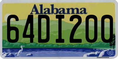 AL license plate 64DI200