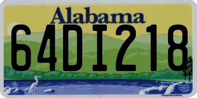 AL license plate 64DI218