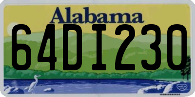 AL license plate 64DI230