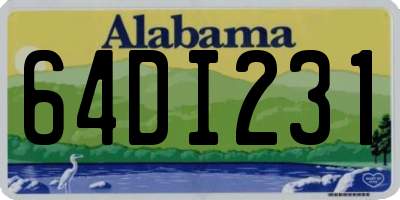 AL license plate 64DI231
