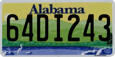 AL license plate 64DI243