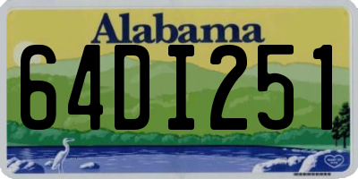 AL license plate 64DI251