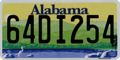 AL license plate 64DI254