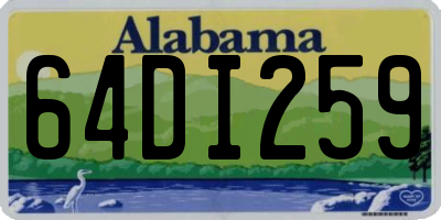 AL license plate 64DI259