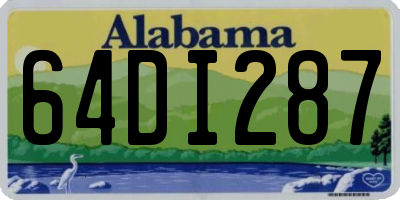 AL license plate 64DI287