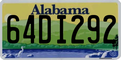 AL license plate 64DI292