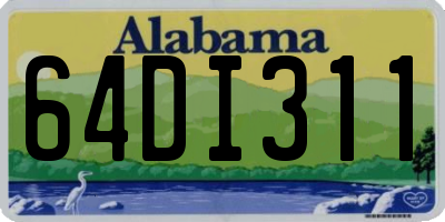 AL license plate 64DI311