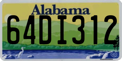 AL license plate 64DI312
