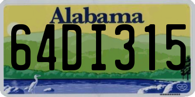 AL license plate 64DI315