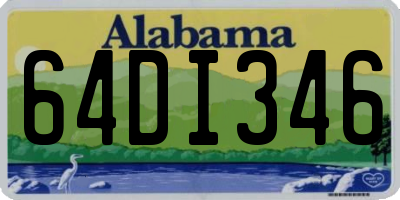AL license plate 64DI346