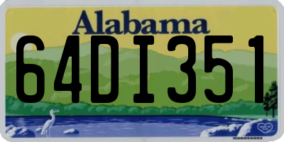 AL license plate 64DI351