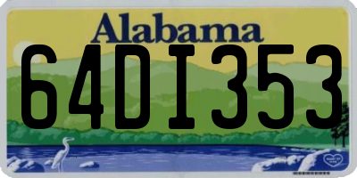 AL license plate 64DI353