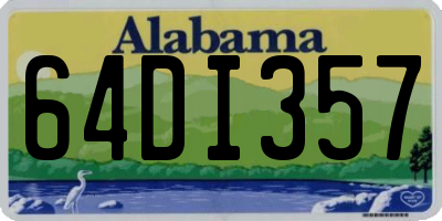 AL license plate 64DI357