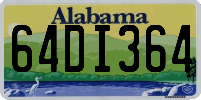 AL license plate 64DI364