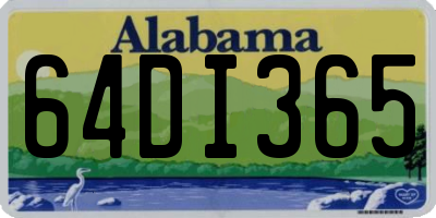 AL license plate 64DI365