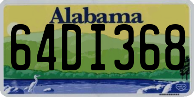 AL license plate 64DI368