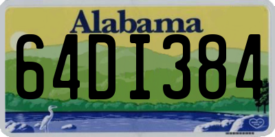 AL license plate 64DI384