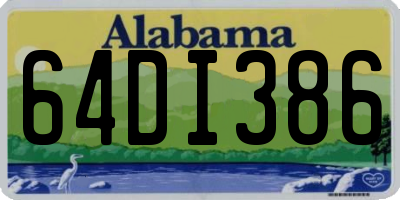 AL license plate 64DI386