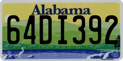 AL license plate 64DI392