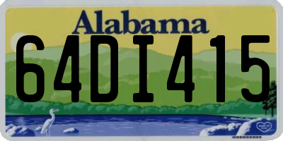 AL license plate 64DI415