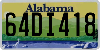 AL license plate 64DI418