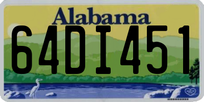 AL license plate 64DI451