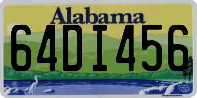 AL license plate 64DI456