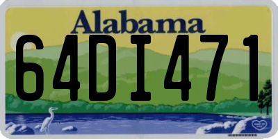 AL license plate 64DI471