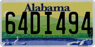AL license plate 64DI494