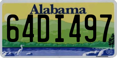 AL license plate 64DI497