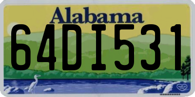 AL license plate 64DI531
