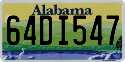 AL license plate 64DI547
