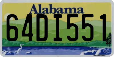 AL license plate 64DI551
