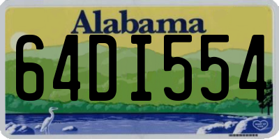 AL license plate 64DI554