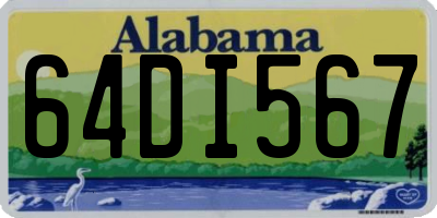 AL license plate 64DI567