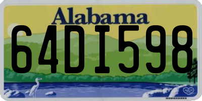 AL license plate 64DI598