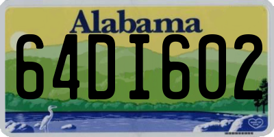 AL license plate 64DI602