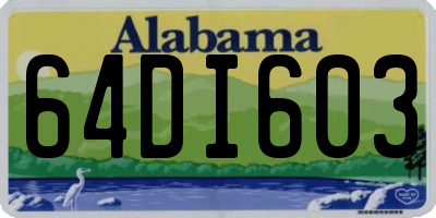 AL license plate 64DI603