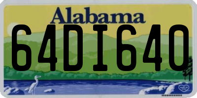 AL license plate 64DI640