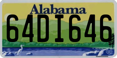 AL license plate 64DI646