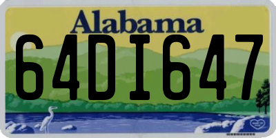 AL license plate 64DI647