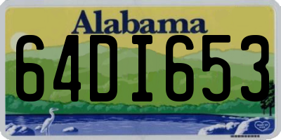 AL license plate 64DI653