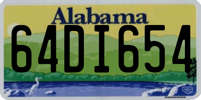 AL license plate 64DI654